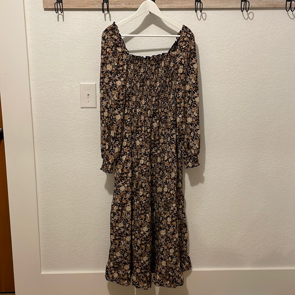 S Blu Pepper midi smock dress